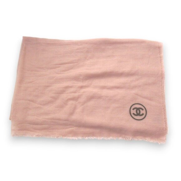 CHANEL Pink Logo Scarf - Picture 1 of 9